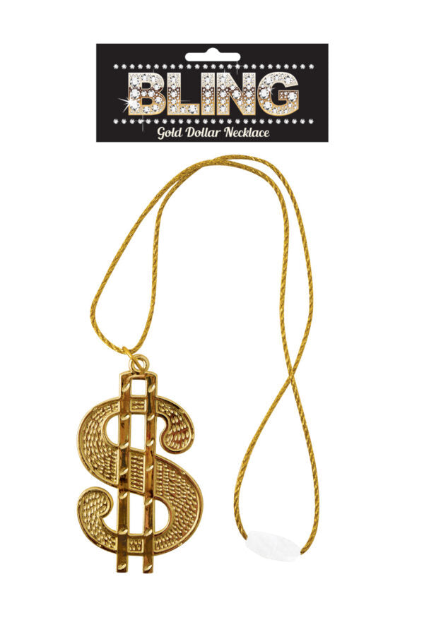 Gold Dollar Fancy Dress Necklace