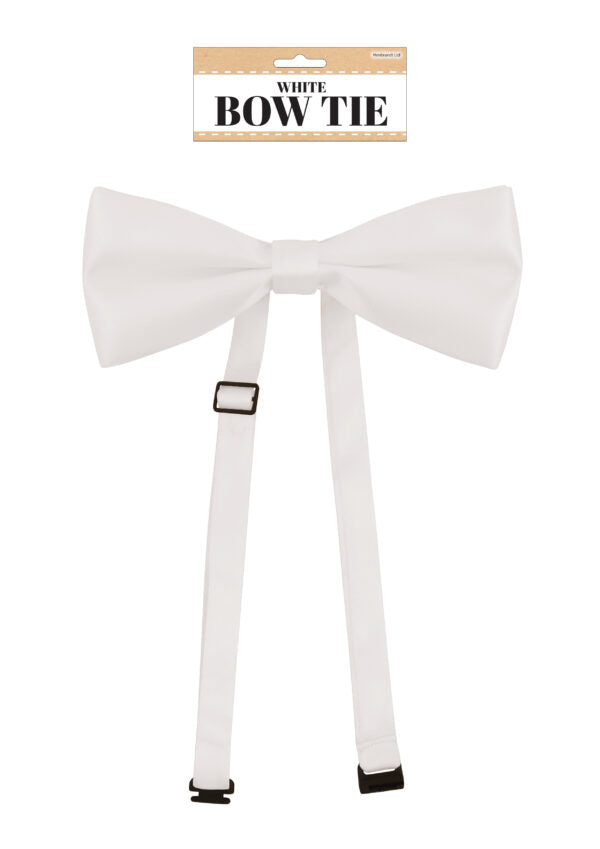 White Fancy Dress Bow Tie
