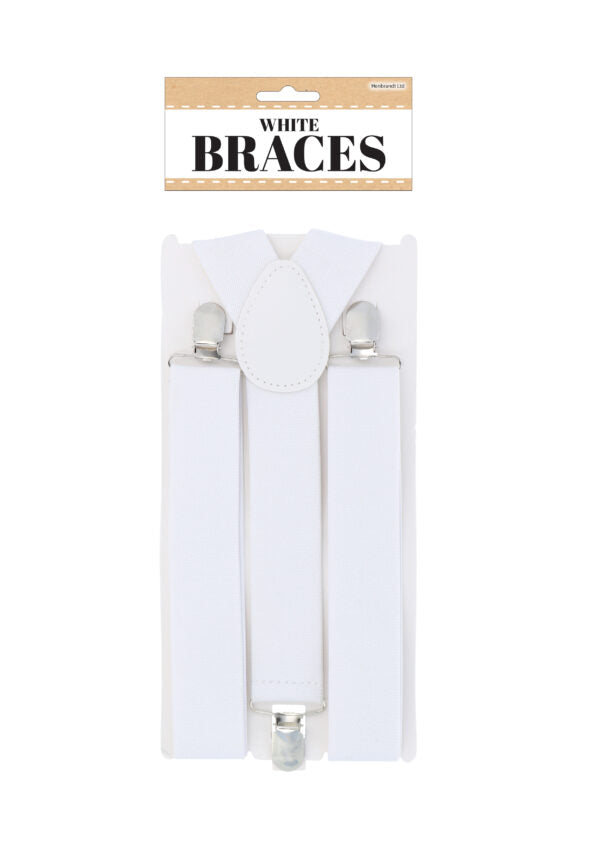 White Fancy Dress Braces