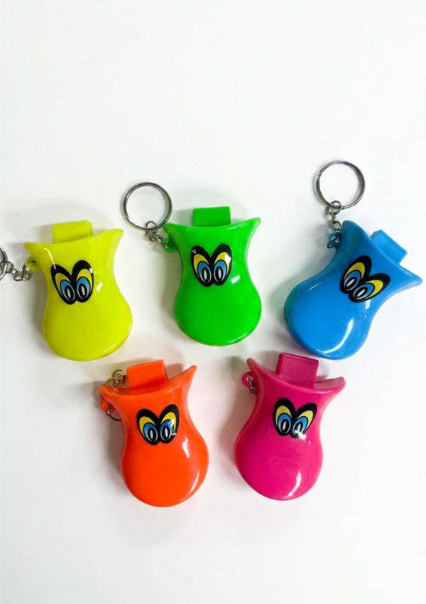 Duck Whistle Key Rings 5 Assorted Colours